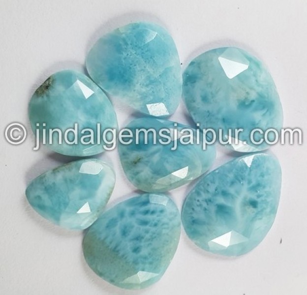 Larimar Rose Cut Slices