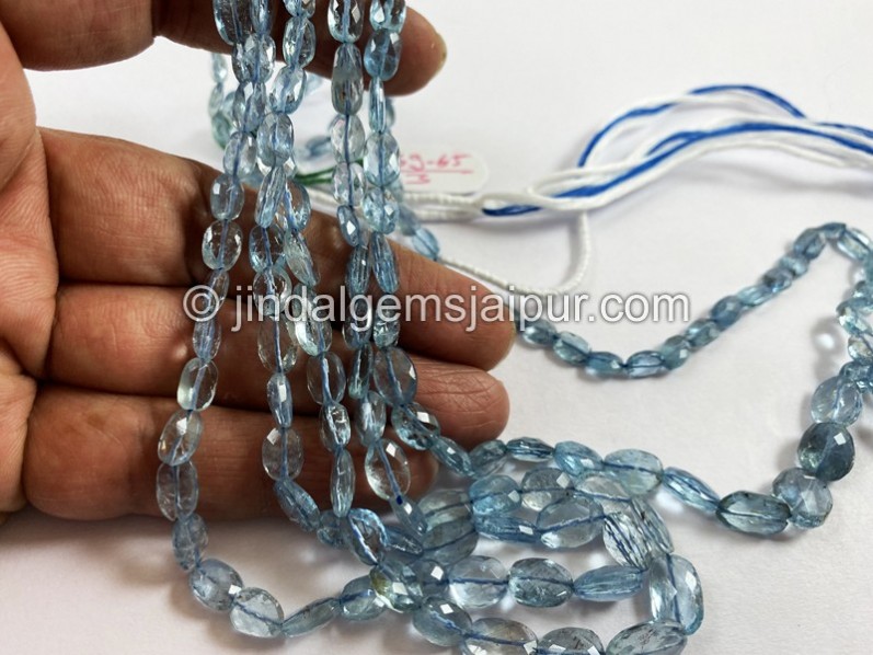 Santa Maria Aquamarine Faceted Oval Beads