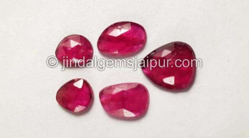 Rubelite Rose Cut Slices