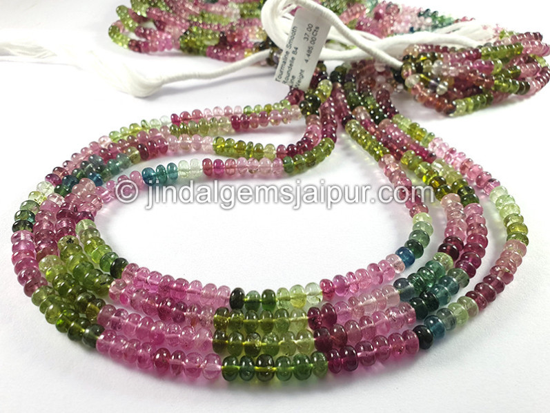 Tourmaline Smooth Roundelle Shape Beads