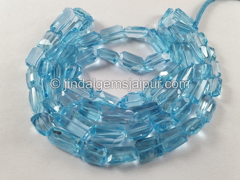 Sky Blue Topaz Faceted Nuggets Beads