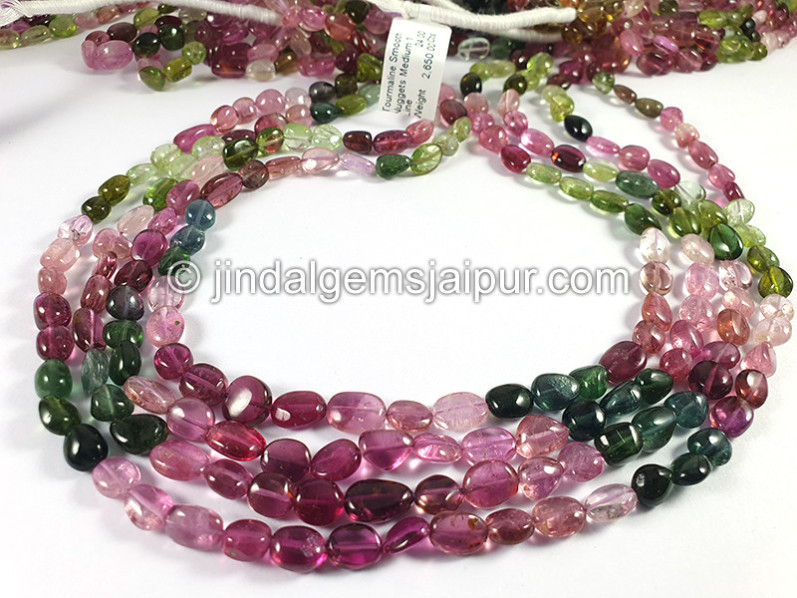 Tourmaline Smooth Nuggets Shape Medium Beads