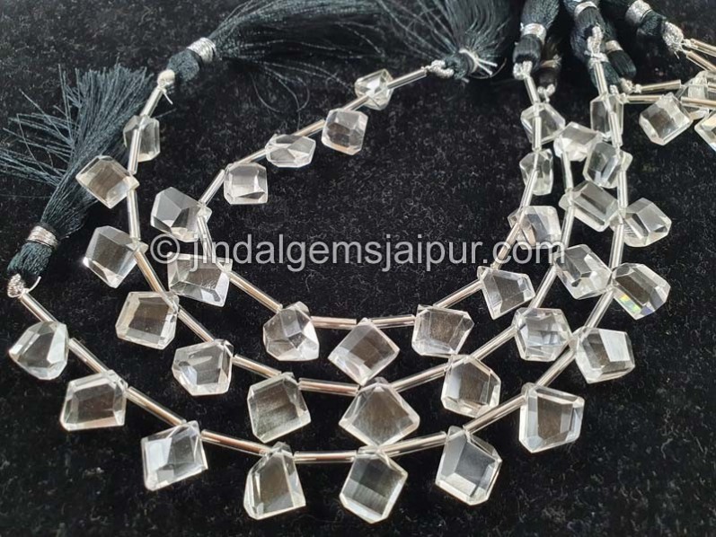 Crystal Quartz Faceted Nugget Beads