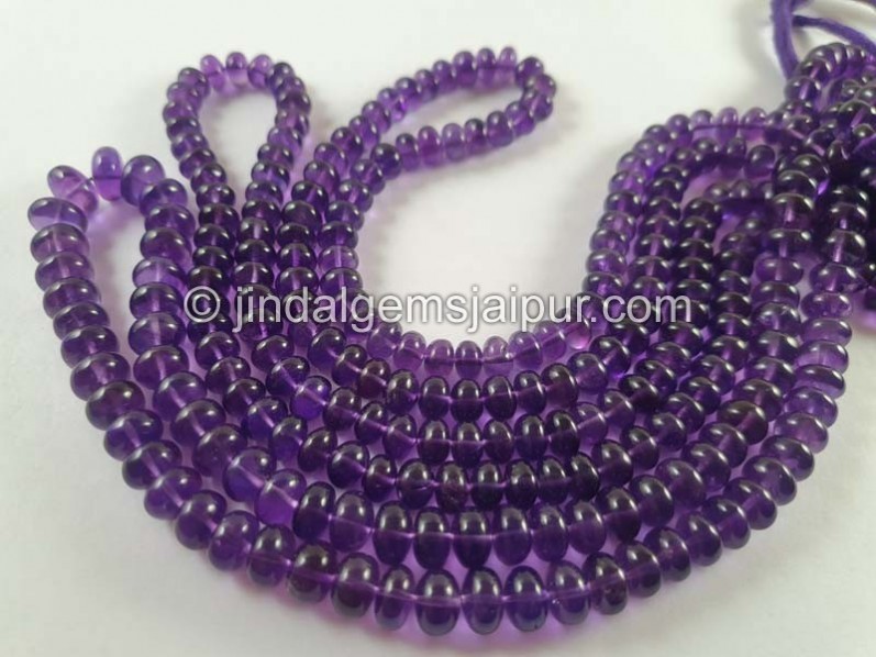 Amethyst Smooth Roundelle Beads