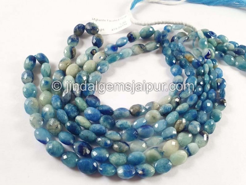 Afghanite Faceted Oval Beads