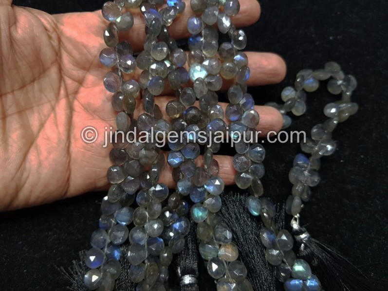 Labradorite Far Faceted Heart Beads