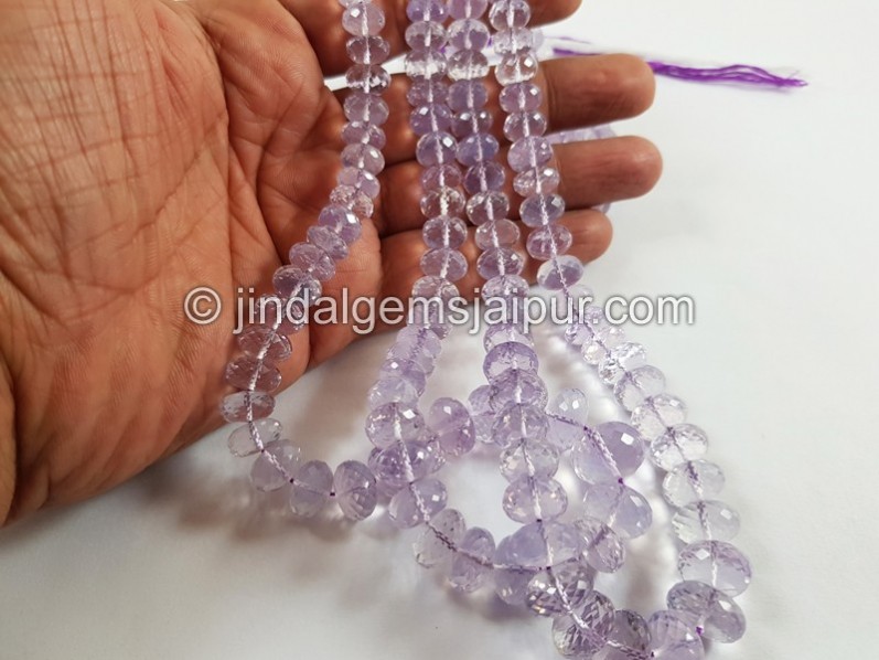 Scorolite Far Faceted Roundelle Beads