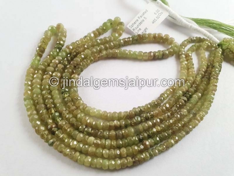 Sphene Shaded Faceted Roundelle Beads