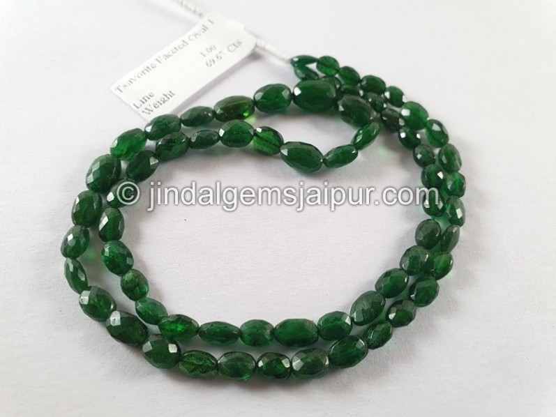 Tsavorite Faceted Oval Beads