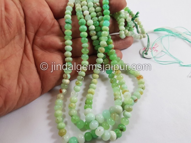 Green Opal Shaded Smooth Roundelle Beads