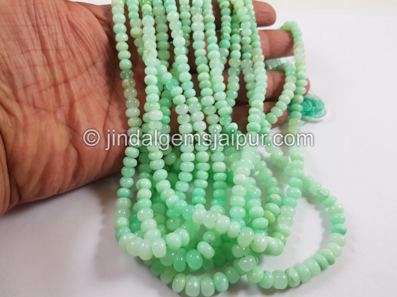 Mint Chrysoprase Smooth Roundelle Beads