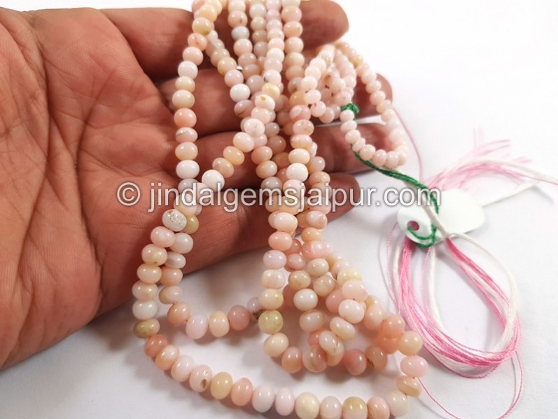 Pink Opal Shaded Smooth Roundelle Beads