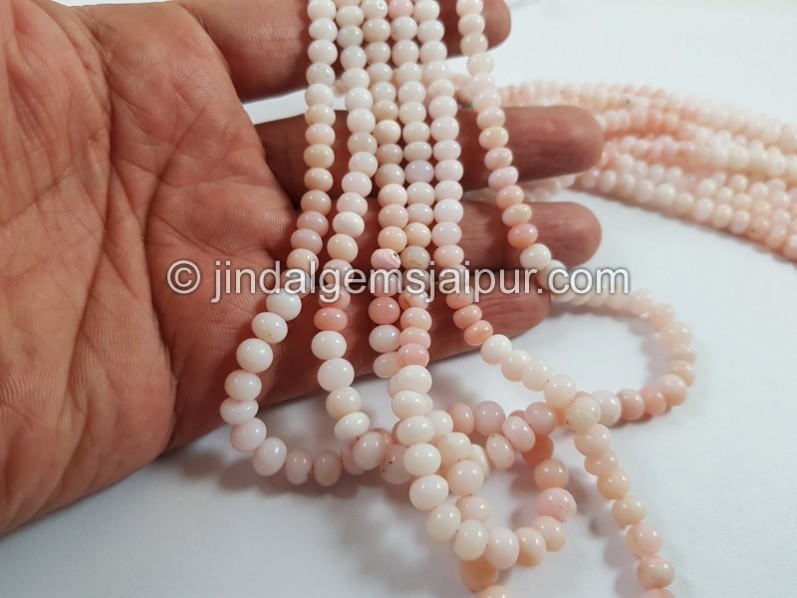 Pink Opal Shaded Smooth Roundelle Beads