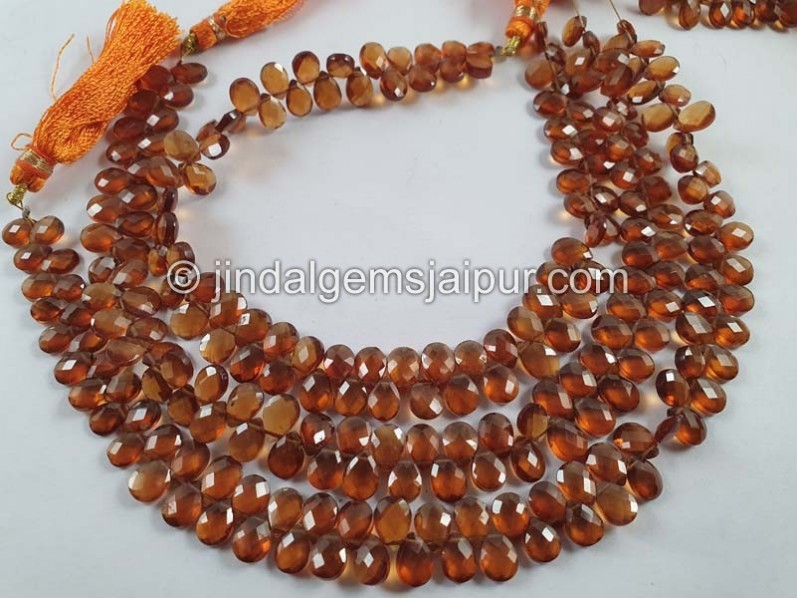 Spessartite Faceted Pear Beads