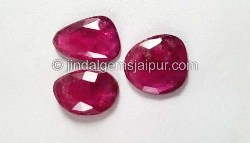 Rubelite Rose Cut Slices