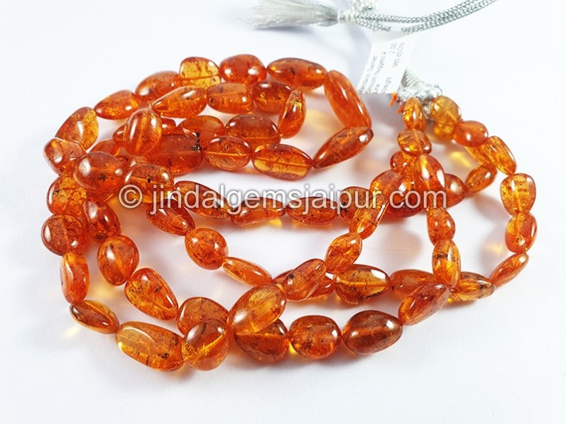 Mandarin Garnet Smooth Nuggets Beads