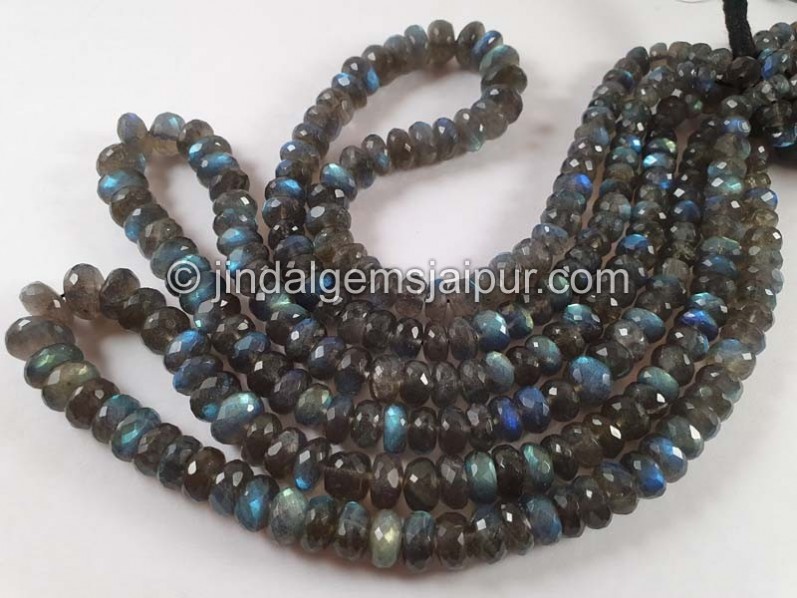 Labradorite Faceted Rondelle Beads