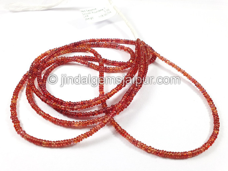 Red Sapphire Smooth Roundelle Shape Beads