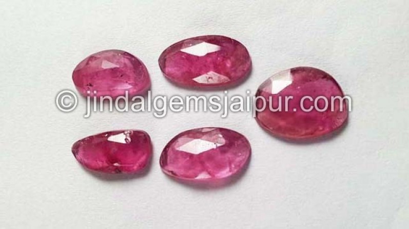 Rubelite Rose Cut Slices