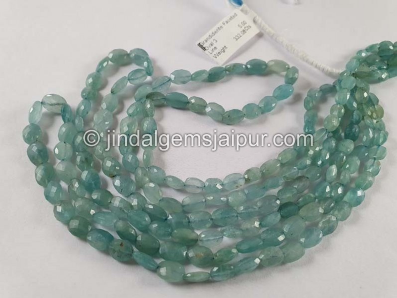 Paraiba Grandidierite Faceted Oval Beads