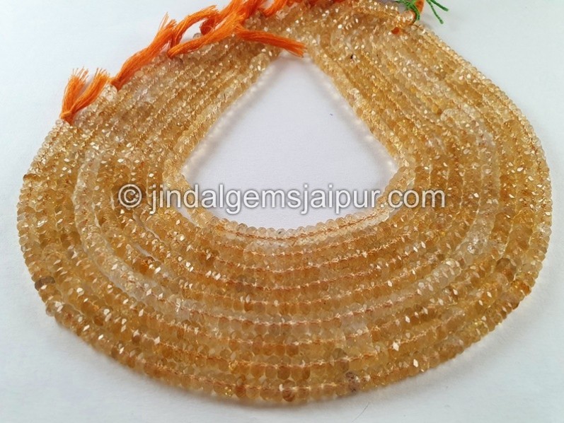 Citrine Faceted Roundelle Beads
