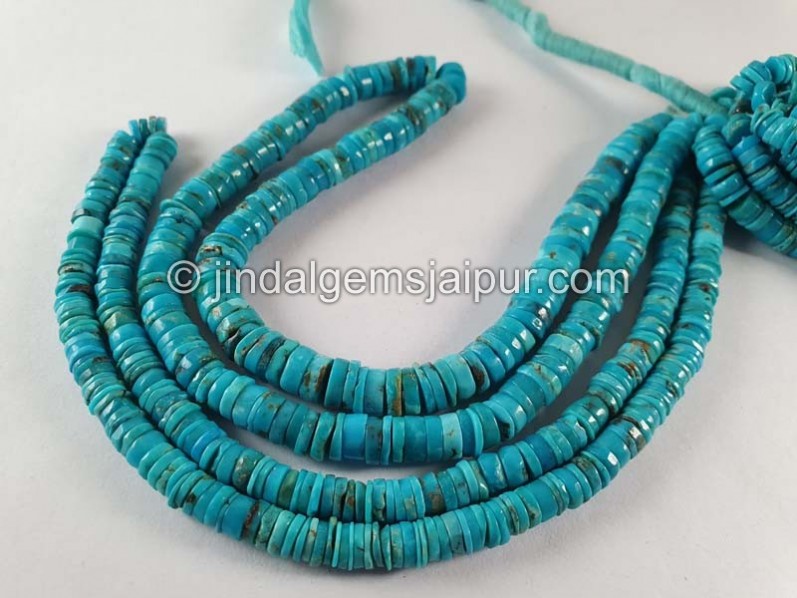 Turquoise Smooth Tyre Shape Beads