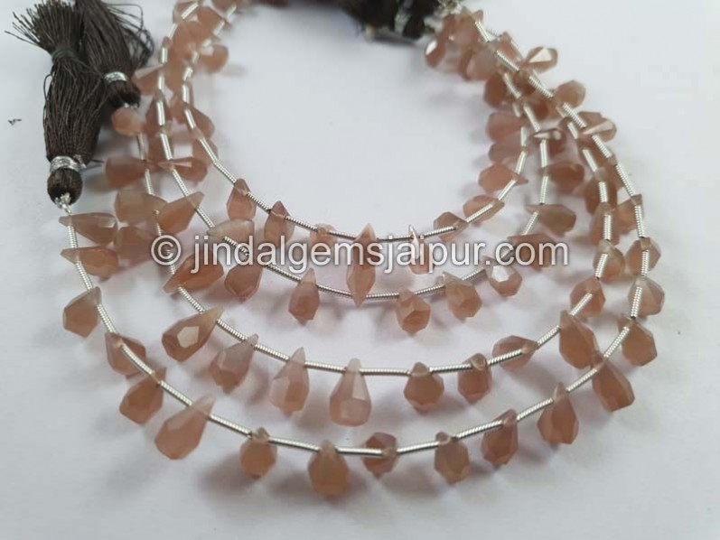 Chocolate Moonstone Fancy Cut Drops Beads