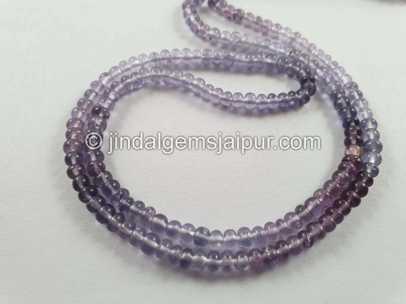 Multi Blue & Purple Spinel Smooth Roundelle Beads