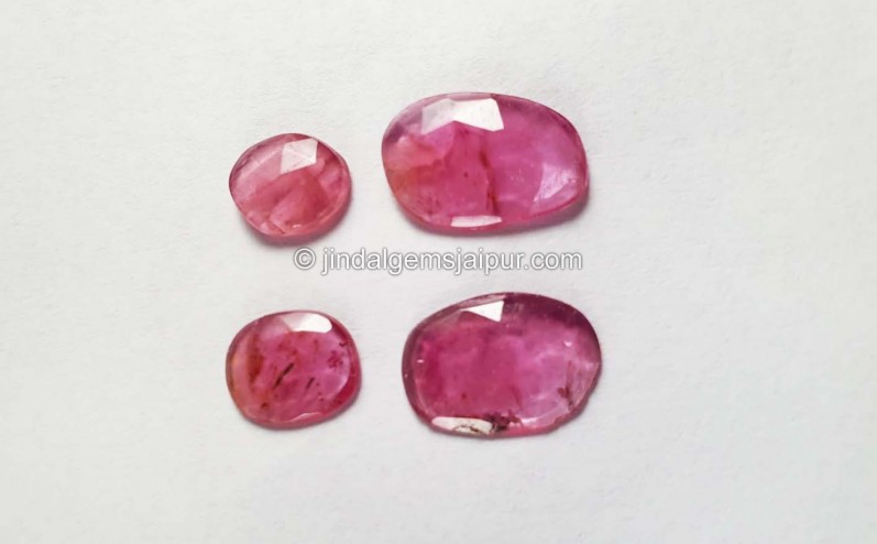 Watermelon Tourmaline Rose Cut Slices