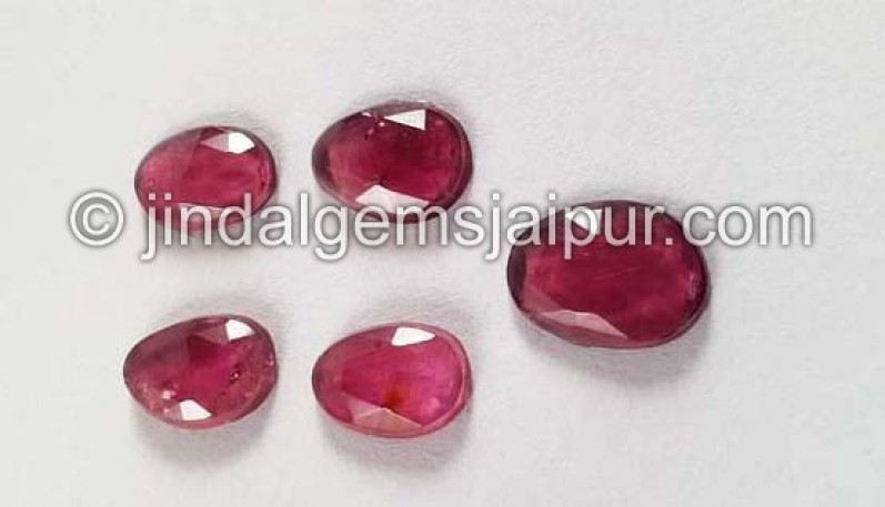 Rubelite Rose Cut Slices