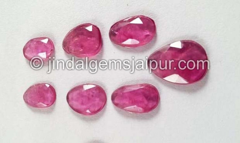 Rubelite Rose Cut Slices