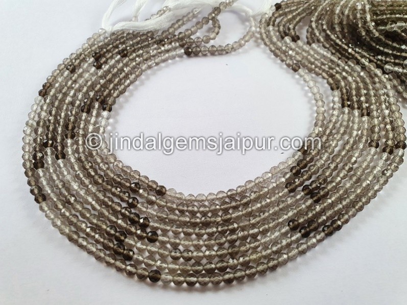 Smoky Shaded Faceted Round Beads