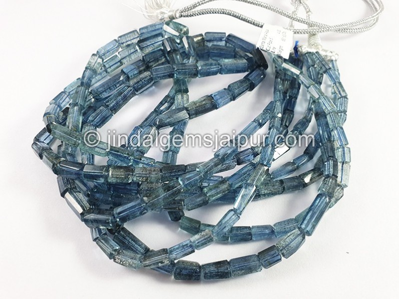 Santa Maria Aquamarine Cut Pipe Shape Beads