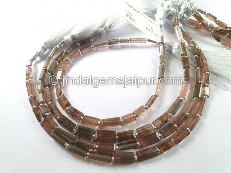 Andalusite Cut Baguette Beads