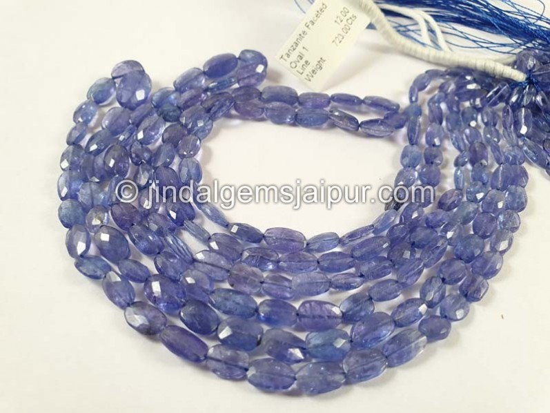 Tanzanite Faceted Oval Beads