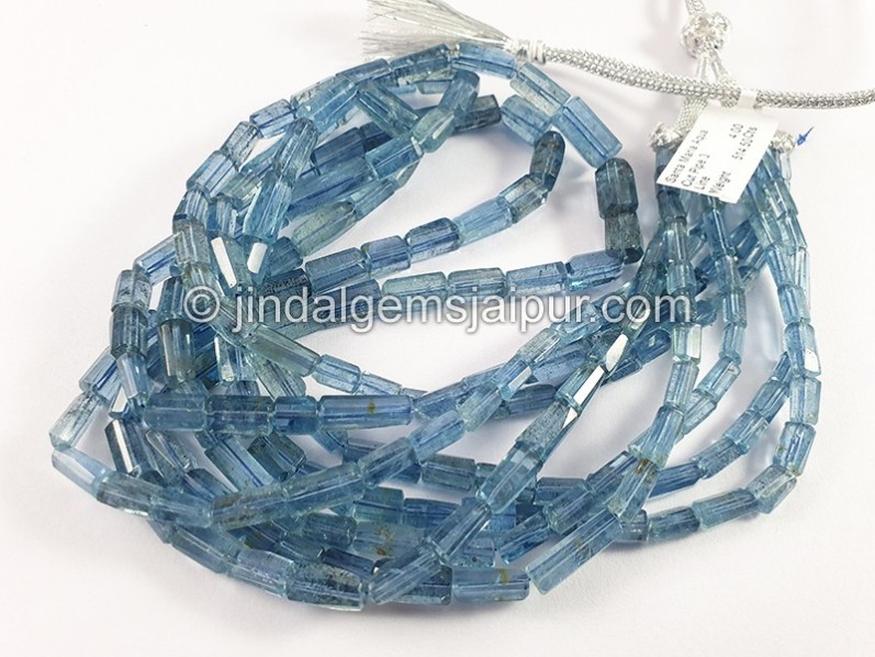 Santa Maria Aquamarine Cut Pipe Shape Beads