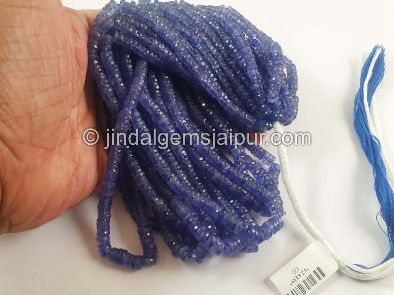 Tanzanite Faceted Tyre Beads