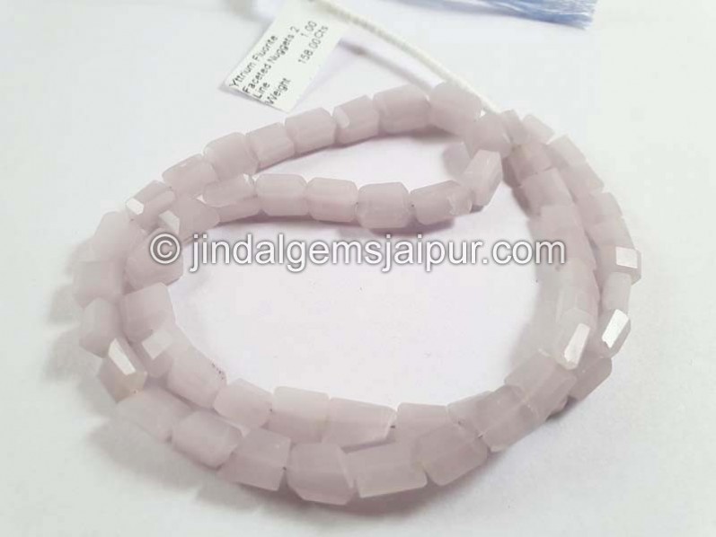 Yttrium Fluorite Faceted Nuggets Beads