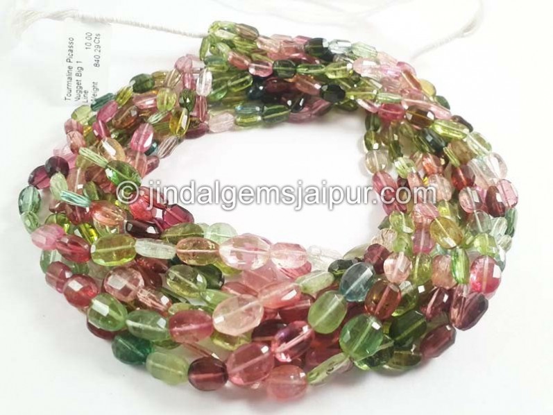 Tourmaline Picasso Nugget Shape Big Beads