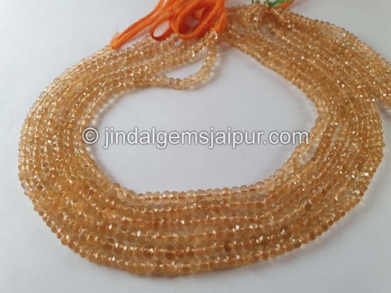 Citrine Faceted Roundelle Beads