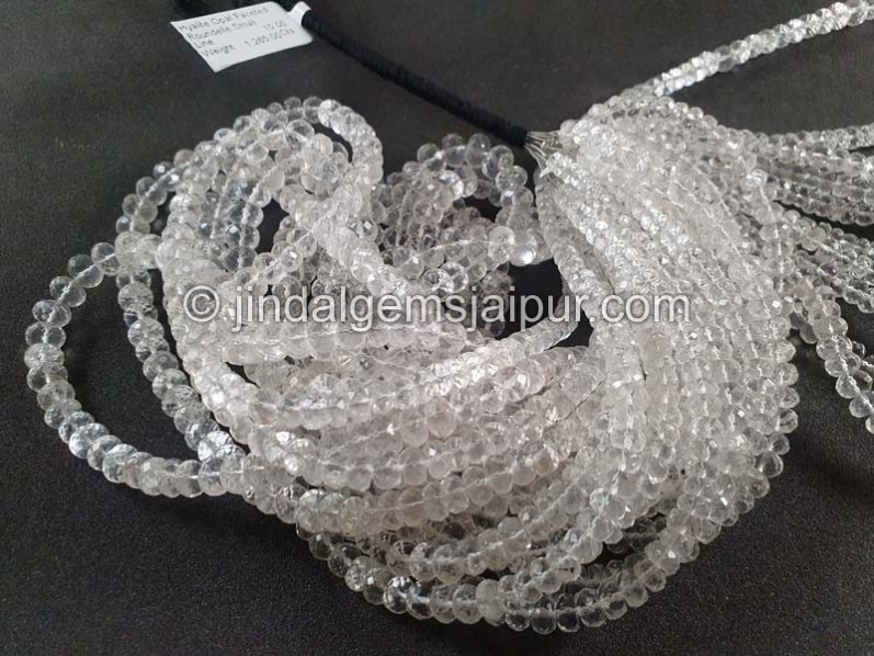 Hyalite Opal Faceted Roundelle Beads