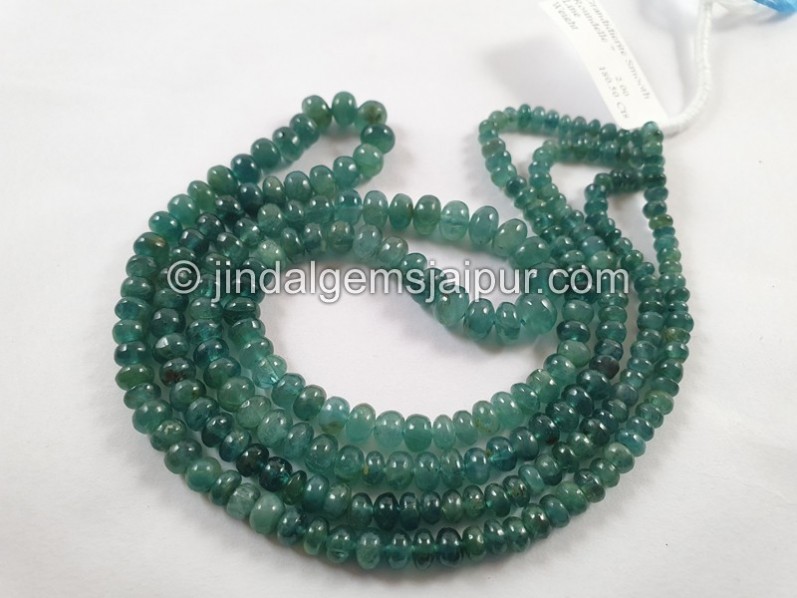 Grandidierite Smooth Roundelle Beads