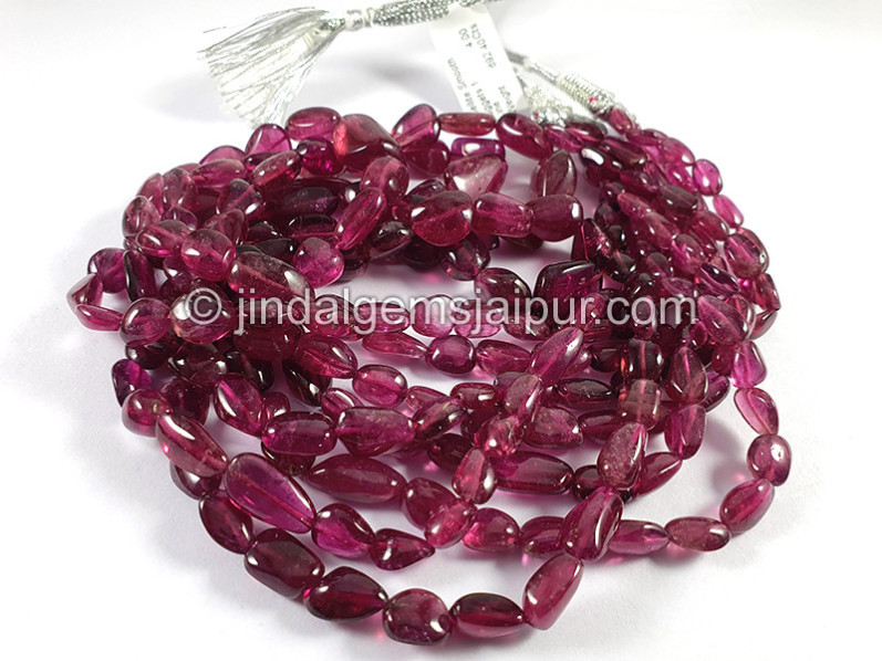 Rubellite Smooth Nuggets Shape Beads