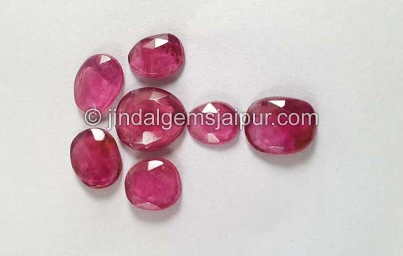 Rubelite Rose Cut Slices