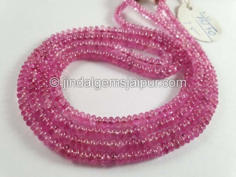 Ruby Smooth Roundelle Beads