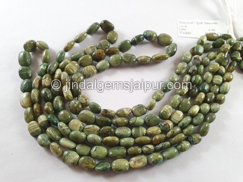 Imperial Opal Smooth Oval Beads