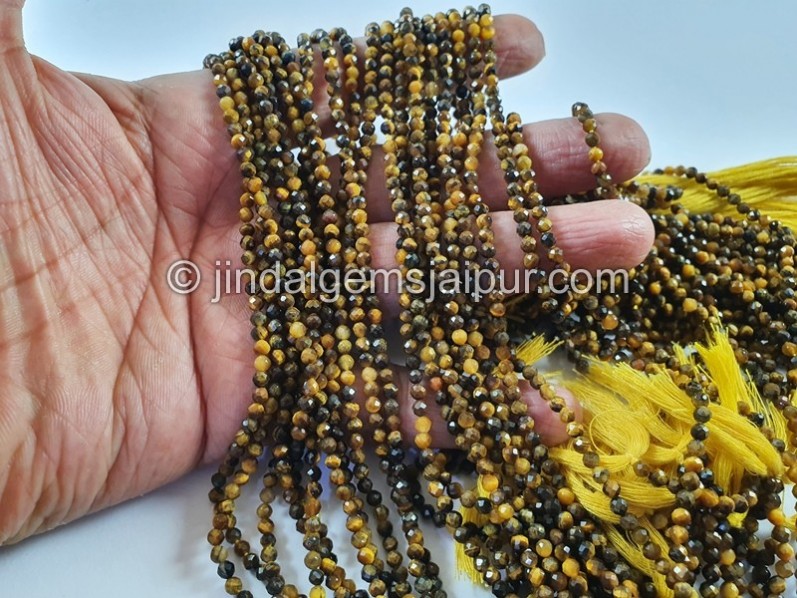 Tiger Eye Faceted Round Beads