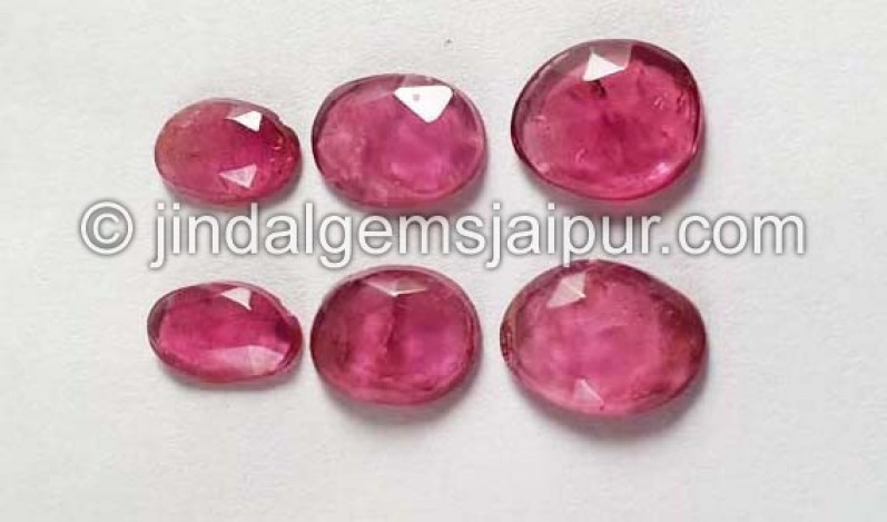 Rubelite Rose Cut Slices