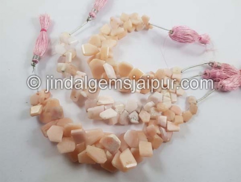 Pink Opal Flat Slice Cut Beads