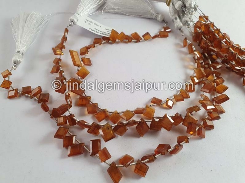 Orange Kyanite Faceted Kite Beads